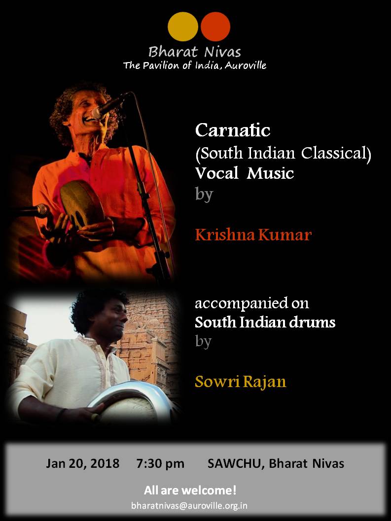 Carnatic (South Indian) Vocal Music by Krishna Kumar at SAWCHU